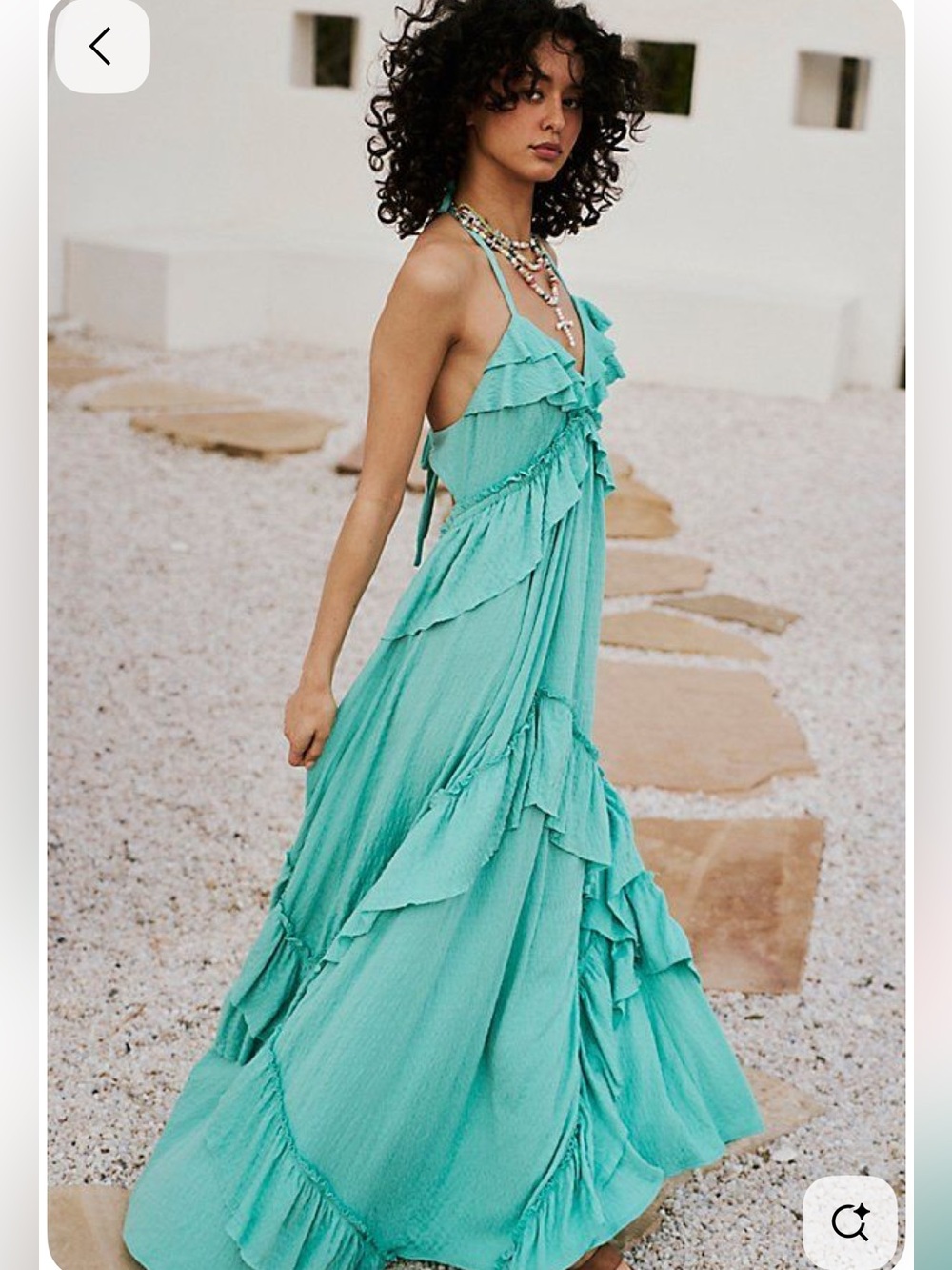Free People Beach Santa Luz Ruffle Layered Romantic Maxi Dress